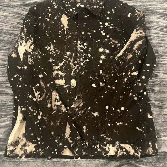 Black and White Splatter Men's Blazer Jacket by Kooples Size 48